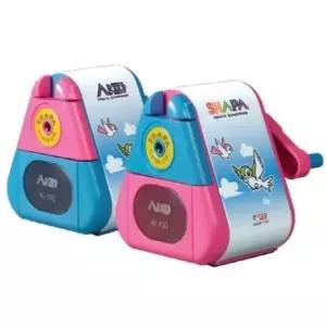 [문구/오피스] 티티 연필깎이 샤파 KI-100 색상랜덤 블루 핑크 000855 7187450 연필깎이 연필깍기