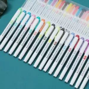 [문구/오피스] 양면 형광펜 25색 파스텔펜 마킹펜 필기구 암기펜