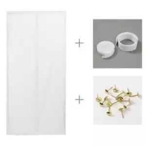 [반려] 화이트 현관 자석 문 모기장 100X210 해충 모기 차단