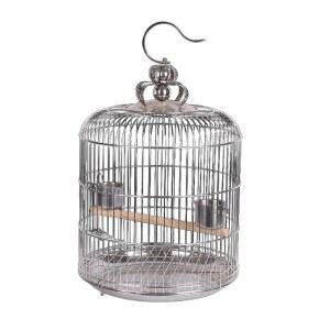 대형 새장 스텐 원형 케이지+둥지+패키지 하우스 이동장 잉꼬 사육 스테인레스 40cm