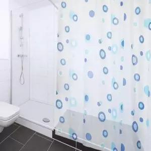 [반려] 반투명 샤워커튼 모던 욕실 방수 욕조 커텐 대형 BLUE
