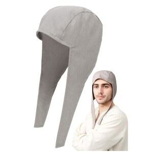 중세 코이프 캡 모자 보닛과 이어 플랩 빅 아 남성 할로윈 튬 액세서리