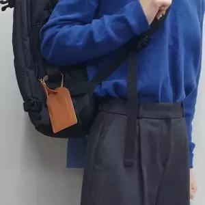 네임택 캐리어 골프백 커버형 브라운