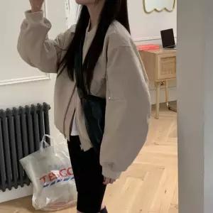 피로달 가을 캐주얼 여성 야구 잠바 지퍼 포켓 긴팔 점퍼 하프코트 HO3