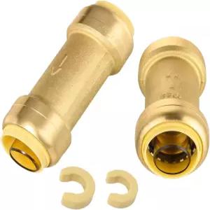 2 PCS 포스칸 3/4인치 x 푸시 핏 체크 밸브 LF 황동 피팅 PEX 구리 CPVC PE-RT 파이프 연결 배관 수리용