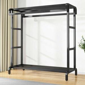 튼튼한 철제 행거 이동식 스탠드 앤틱 바퀴 철제매장용행거 양재팩 인테리어 스텐 매장