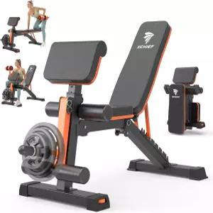 XCHIEF 조절식 웨이트 벤치 - 전신 운동을 위한 1000LBS 용량의 헤비 듀티 접이식 운동