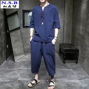 남자개량한복 42.5 여름 권장 52.5kg 반팔 삼베