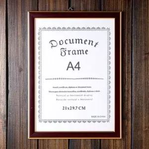 자격증 특허증 골드 허가증 상장 액자 A4 브라운 탁상액자