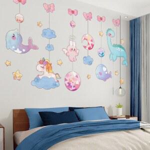 방 3D 포인트스티커 데코시트지 침실 그라데이션 드림 두껍게 레이아웃 곰돌이