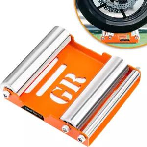 그랜드 피트스탑 모터사이클 휠 클리닝 스탠드 - 패독 교체 타이어 및 체인 윤활을 위한 롤러 그롤러