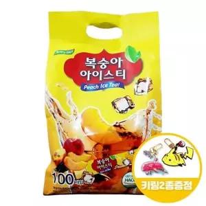 이레 복숭아 아이스티 100Tx1개+키링2종.