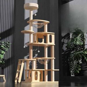 캣타워 대형 원목 고양이놀이터 CAT전망대 등반 패키지A 스크래쳐 구름다리 알루미늄 워크