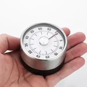 키친엘라 자석부착형 아날로그 쿠킹타이머 스터디알람 실버