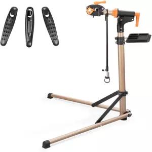 테라선 자전거 수리대(최대 99파운드) - 공구 트레이가 있는 알루미늄 합금 접이식 작업대 산악 및 로드