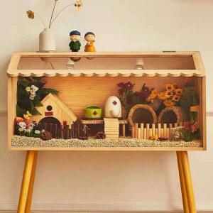 토끼 병아리 사육장 원목오리사육장 목조 대형토끼장 사육 관상용 병아리장 철망 마당