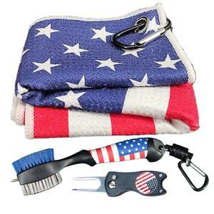 골프 클럽 브러시 및 아메리칸 플래그 타월, 홈 클리너 키트, 또는 가방에 강력한 자석 스틱이 있는 액세서리 도구