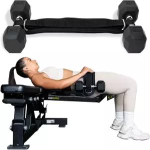 덤벨 케틀벨 접시용 헤비 듀티 힙 스러스트 벨트 - 가정 헬스장 여행 시 트 운동 딥 앤 풀업 벨트(체인