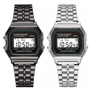 사각 패션 손목시계 스톱워치 알람 전자 시계 M12454 ykj2+9oKn