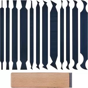 에르미트 툴스 새로운 캐비닛 스크레이퍼 카드 및 버너 다양한 소형 작업에 적합한 12피스 멀티 셰이프