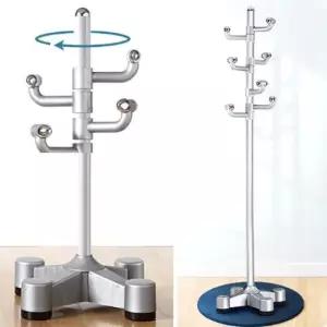 파이프 폴 기둥행거 옷걸이 봉 실버 스탠딩 고리 회전