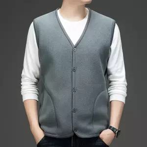 남자 조끼 폴라폴리스 루즈핏 봄가을 기모 KS3