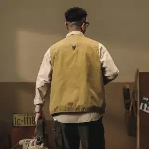 남성용 조끼 가을 야상점퍼 집업 골프 민소매 숏 코트 KS3