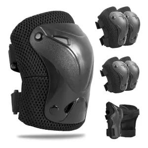 AIDY-PRO 롤러 스케이트 패드 무릎 및 팔꿈치 손목 보호대 스케이트보드 보호 장비 남성용