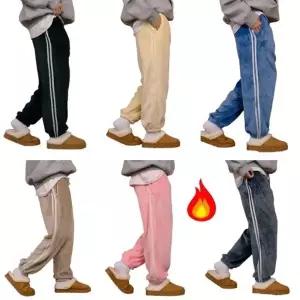 제니유 겨울 여자 파스텔 융털 기모 조거 트레이닝 팬츠 밴딩 바지 빅사이즈