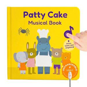 Cali's Books Patty Cake 동요 u2013 만 1~3세 를 위한 인터랙티브 사운드 북, 1세용 뮤지컬 완벽한 첫 생일 선물, 좋아하는 노래 6개