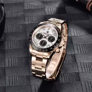 세이코무브 사파이어글라스 스톱워치 프리미엄 쿼츠 메탈 손목시계 BP9345WC 골드파티