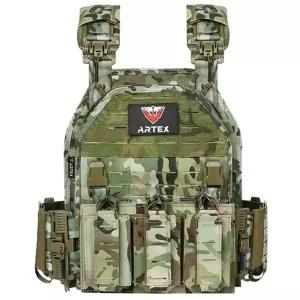 부착된 서바이벌게임 택티컬 체스트리그 장비 밀리터리 조끼 군용