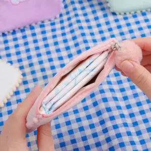 [제니케이]미니 생리대 파우치 사각 이너용 자수 벨벳 가방정리 멀티 (11248193)