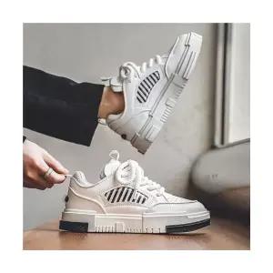미니 화이트 남성용 캐주얼 신발 운동화 하이탑 슈즈 봄가을 보드화 통굽 스니커즈 MF1