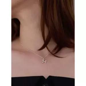 PAIGEFLYNN [실버925] 버블 레터 이니셜 목걸이