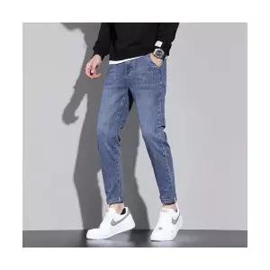 남자 배기핏 바지 팬츠 춘추 청 블루 그레이 스판 스키니진 데님 BE3