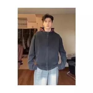 남자 브이넥 가디건 카디건 스쿨 맨투맨 가을 주니어 빅사이즈 루즈핏 백 BE3