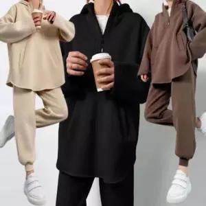 [옷은날개] 후드 트레이닝 셋트 반집업