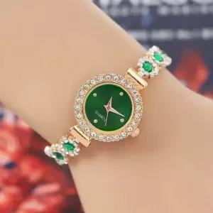 이시아르 심플 미니멀 메탈 팔찌 시계 그린