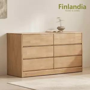 핀란디아 베네 원목 빅와이드체스트 3단 6칸 서랍장