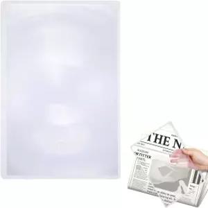 NOLITOY 3X 독서 확대 시트 대형 프레넬 렌즈 300mm X 210mm 책 지도용 전면 확대경 노인 및 저시력