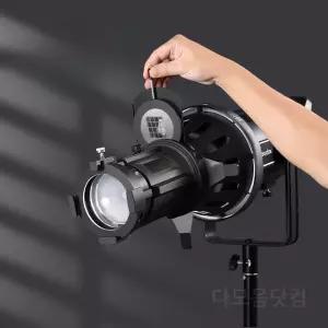 프로젝션에 수정기 카메라 스누트 고보 옵티컬 광학빔 부착