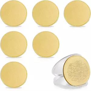 6Pcs 각인 블랭크 황동 동전 맞춤 챌린지 금속 40mm DIY 기념 컬렉션 (두께 2.2mm)