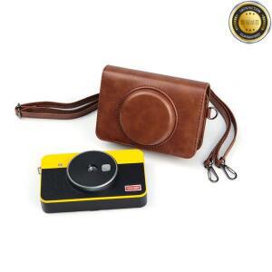 Kodak Mini Shot 2 용 새 C210R 카메라 케이스 어깨 끈 가죽 가방이있는 레트로 인스턴트 및 포토 프린터