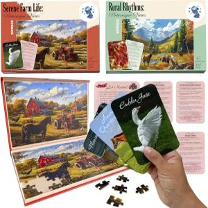 노인을 위한 QUOKKA 100피스 치매 퍼즐 - 대형 조각 활동 제품 성인을 알츠하이머 직쏘 게임 3종 남녀를