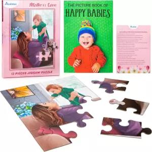 대화 프롬프트가 있는 치매 노인을 위한 Assistex 대형 조각 직소 퍼즐 성인 노인 환자를 기억 게임 -