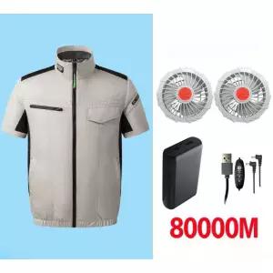 작업복 여름 쿨조끼 냉풍 반팔 냉풍조끼 스 에어 선풍기