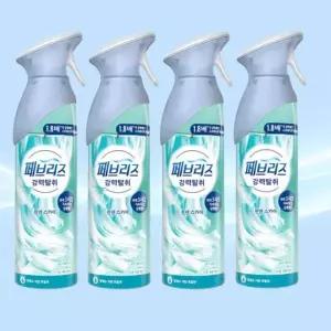 [NS홈쇼핑]페브리즈 실내 차량 공기 탈취제 에어 강력 탈취 린넨 스카이 165g x 4개..