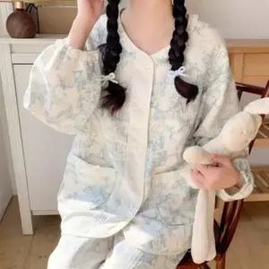 바지세트 코크니앵 누빔 겨울 홈웨어 잠옷 파자마 수면 커플 실내복