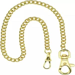 랍스터 걸쇠가 달린 SING F LTD 포켓 시계 체인 조끼 알버트 14.5인치 클래식 금속 도금 걸이